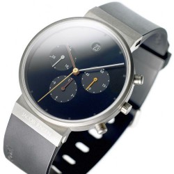 Jacob Jensen Herrenuhr CHRONO SERIES Nr. 600 32600, schwarz, mit Kautschukband