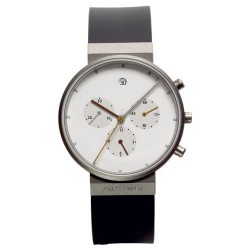 Jacob Jensen Herrenuhr CHRONO SERIES Nr. 601 32601, weiß, mit Kautschukband Jacob Jensen Herrenuhr CHRONO SERIES Nr. 601 32601, weiß, mit Kautschukband