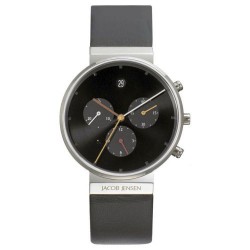 Jacob Jensen Herrenuhr CHRONO SERIES Nr. 603 32603, schwarz, mit Kautschukband Jacob Jensen Herrenuhr CHRONO SERIES Nr. 603 32603, schwarz, mit Kautschukband