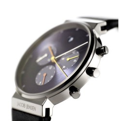 Jacob Jensen Herrenuhr CHRONO SERIES Nr. 605 32605, blau, mit Kautschukband Jacob Jensen Herrenuhr CHRONO SERIES Nr. 605 32605, blau, mit Kautschukband