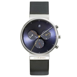 Jacob Jensen Herrenuhr CHRONO SERIES Nr. 605 32605, blau, mit Kautschukband Jacob Jensen Herrenuhr CHRONO SERIES Nr. 605 32605, blau, mit Kautschukband